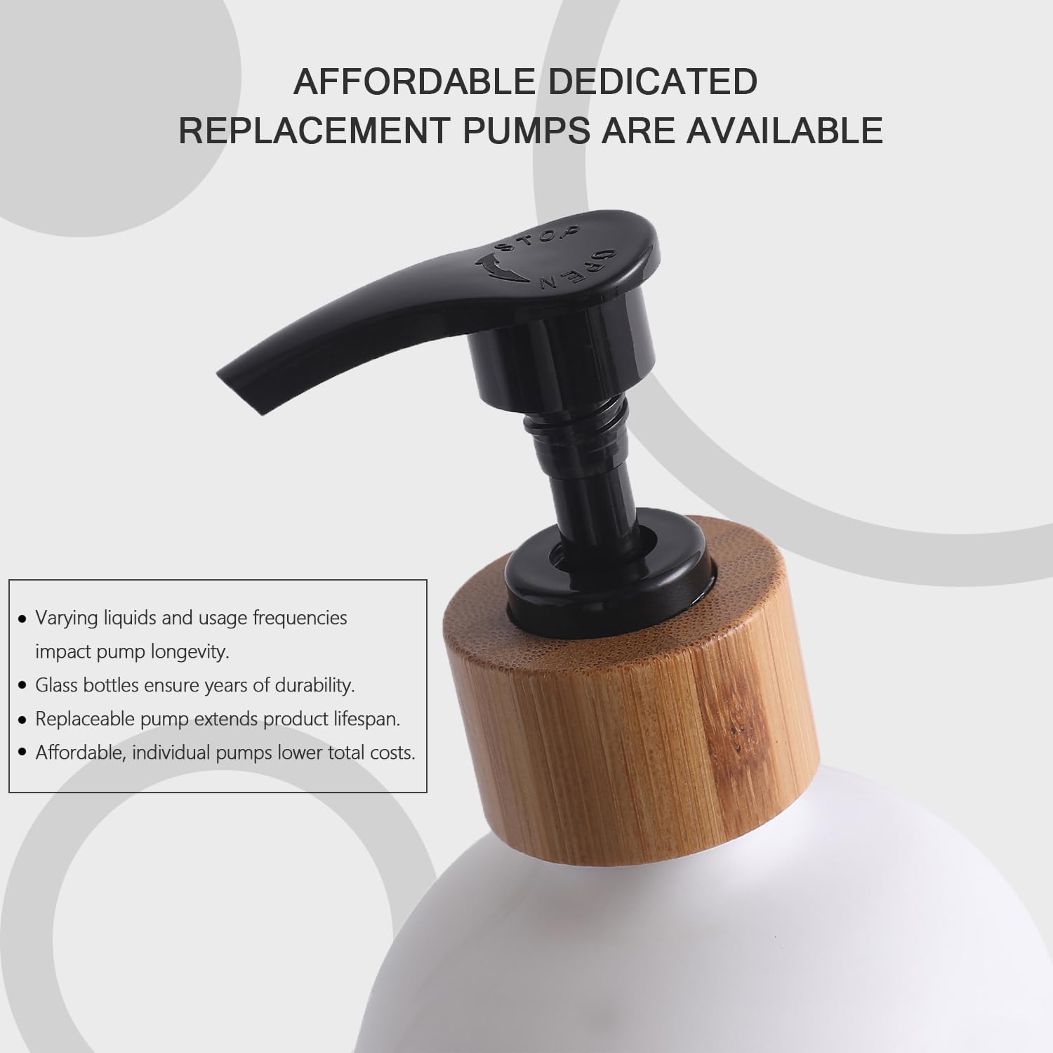 MOMEEMO Black Soap Dispenser Set, Contains Hand and Dish Soap Dispenser, Suitable for Kitchen Decor. (Black) - Image 5