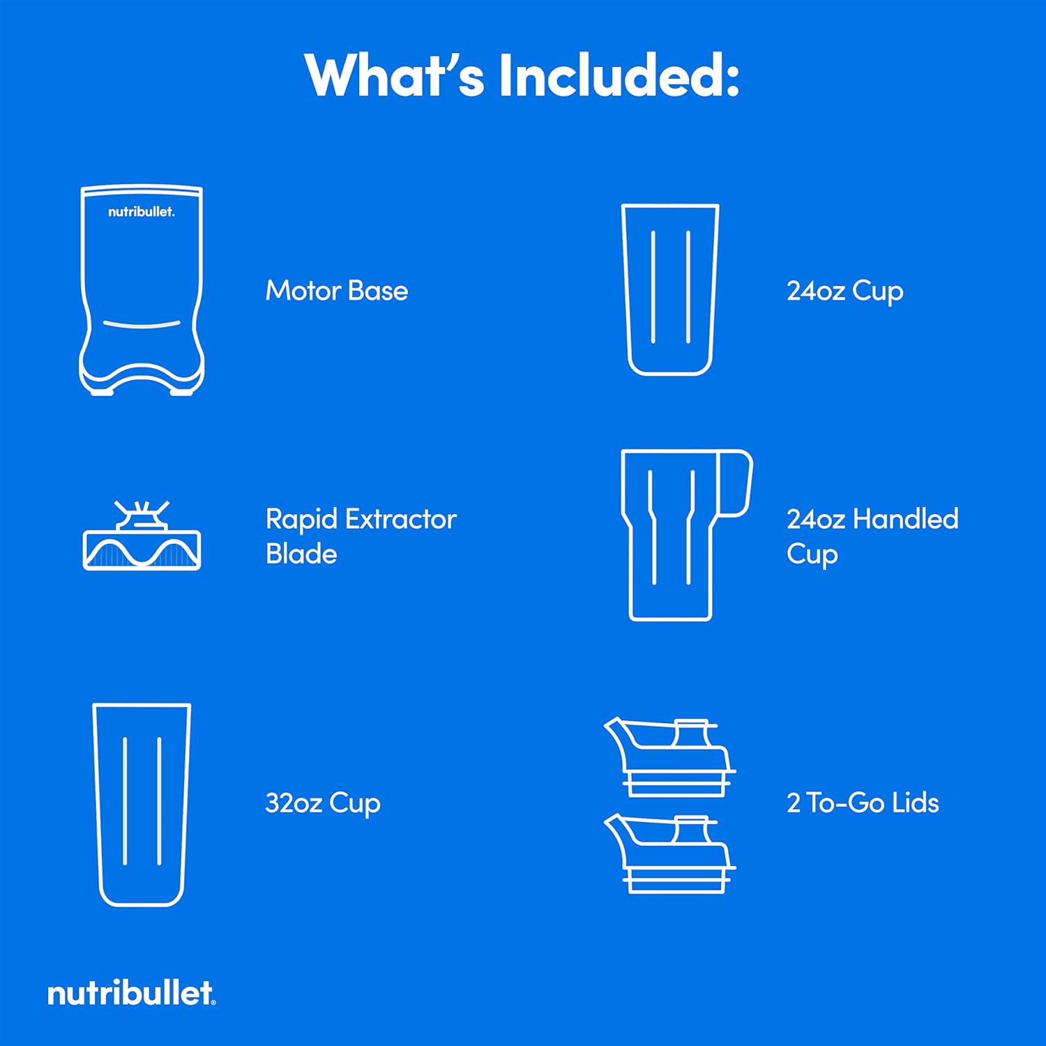 nutribullet® Ultra Personal Blender, 1200W, for Smoothies Shakes & Protein - Quietest Single-Serve Blender with Titanium Coated Blades, 3 BPA-Free Cups (32oz + 24oz), To-Go Lids, Dishwasher Safe - Image 11
