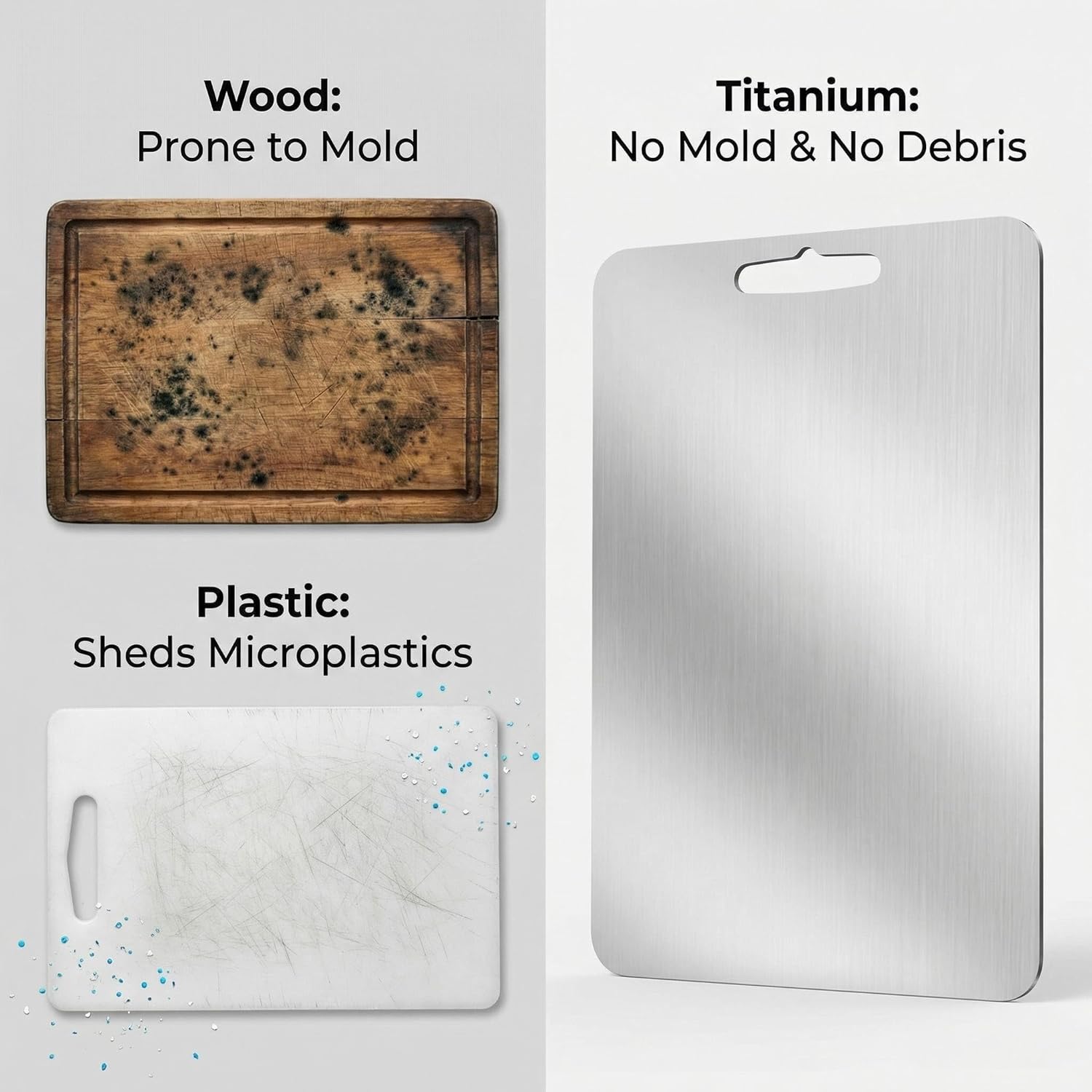 Cutting boards for kitchen,cutting boards non toxic,stainless steel cutting board,Dishwasher Safe Suitable For Kitchen Or Outdoor Camping (L15*11) - Image 2