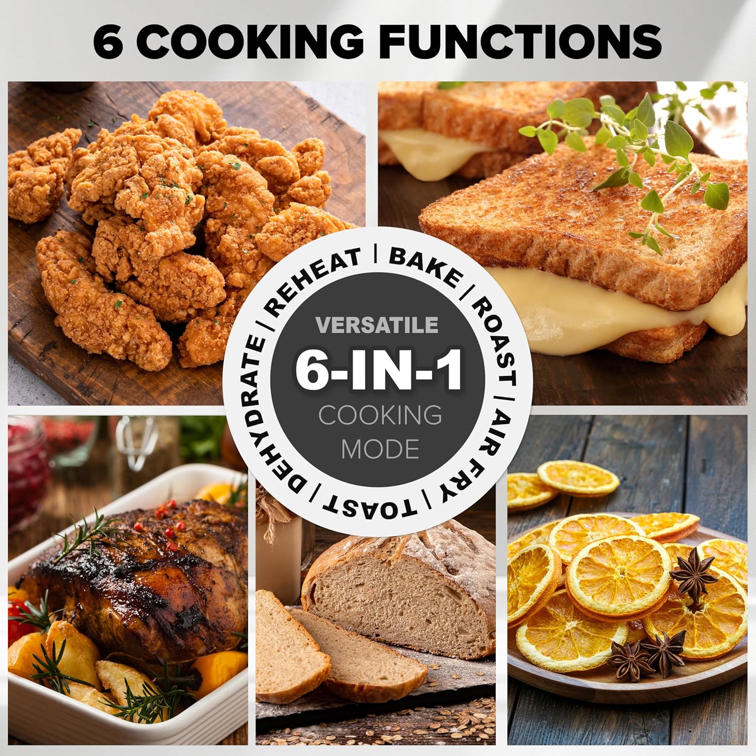 Nuwave Brio Plus 6-in-1 Air Fryer, 7-Qt Large Capacity, 50°F–400°F Precise Temp Control, Non-Toxic PFAS-Free Nonstick, Air Fry, Bake, Roast, Toast, Dehydrate, Reheat, 100 Presets, Dishwasher Safe - Image 9