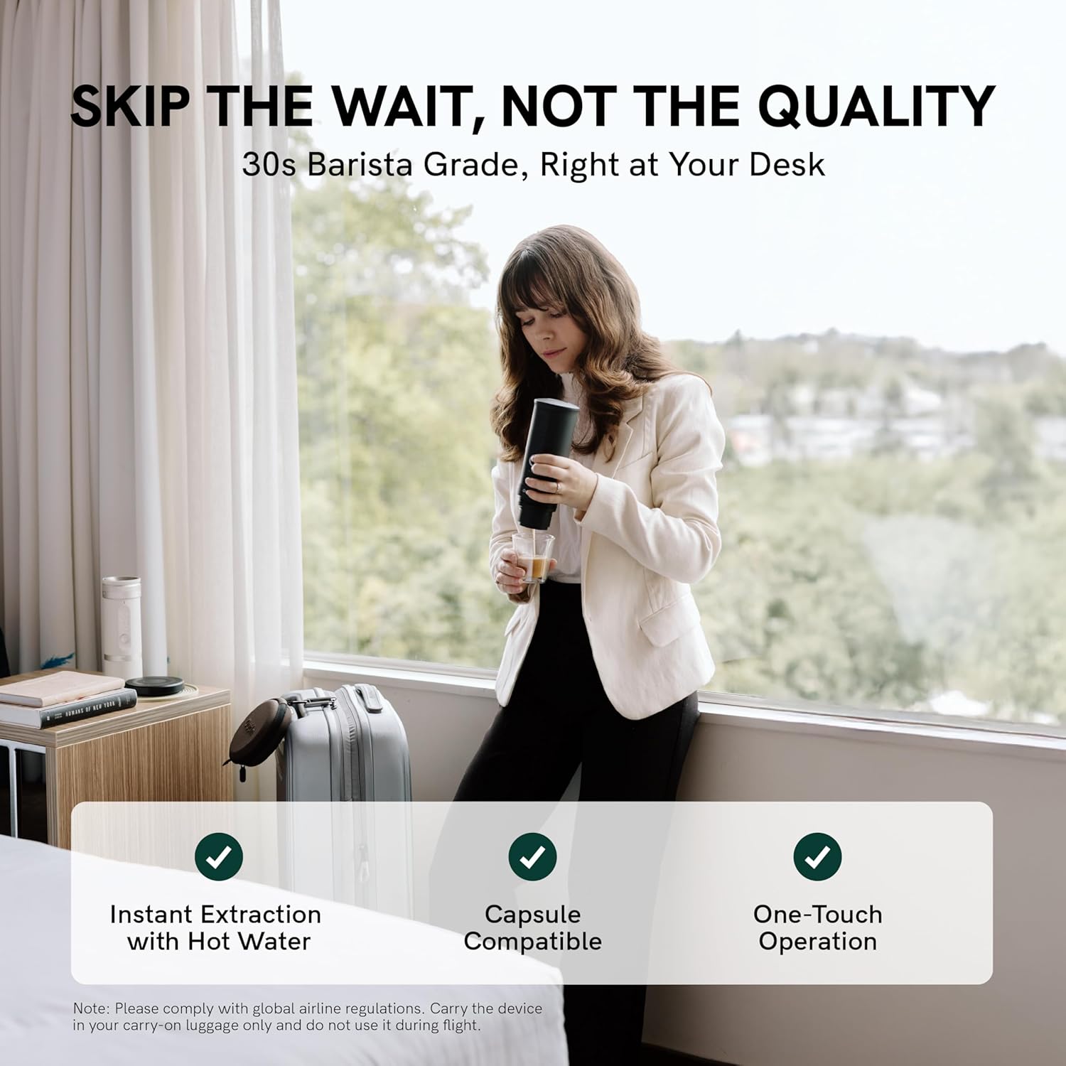 OutIn Nano Portable Electric Espresso Machine with Fino Portable Electric Coffee Grinder, Brown & Grey - Image 7