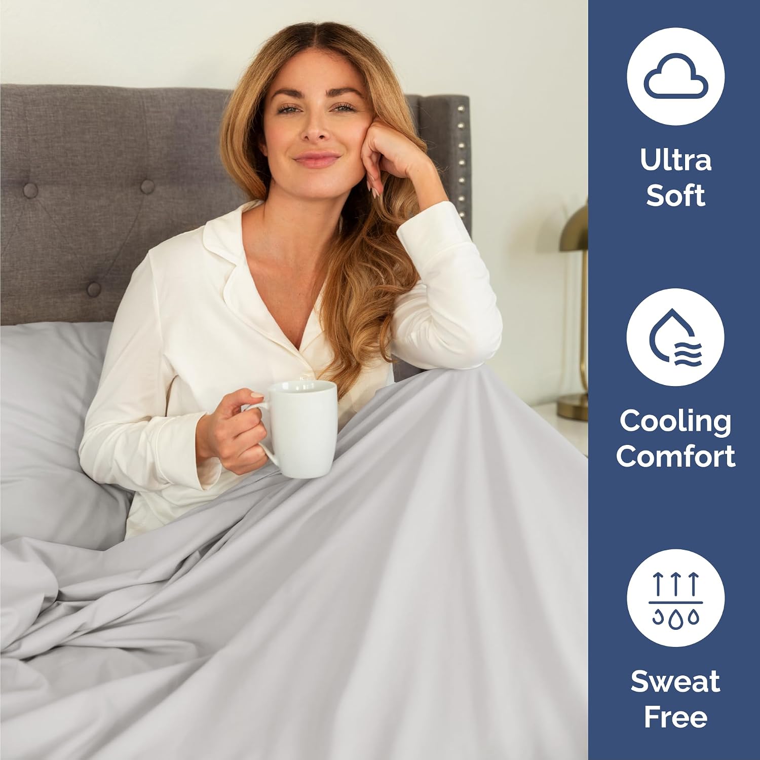 King Size 4 Piece Sheet Set - Comfy Breathable & Cooling Sheets - Hotel Luxury Bed Sheets for Women & Men - Deep Pockets, Easy-Fit, Soft and Wrinkle Free Sheets - French Grey Oeko-Tex Bed Sheet Set - Image 4