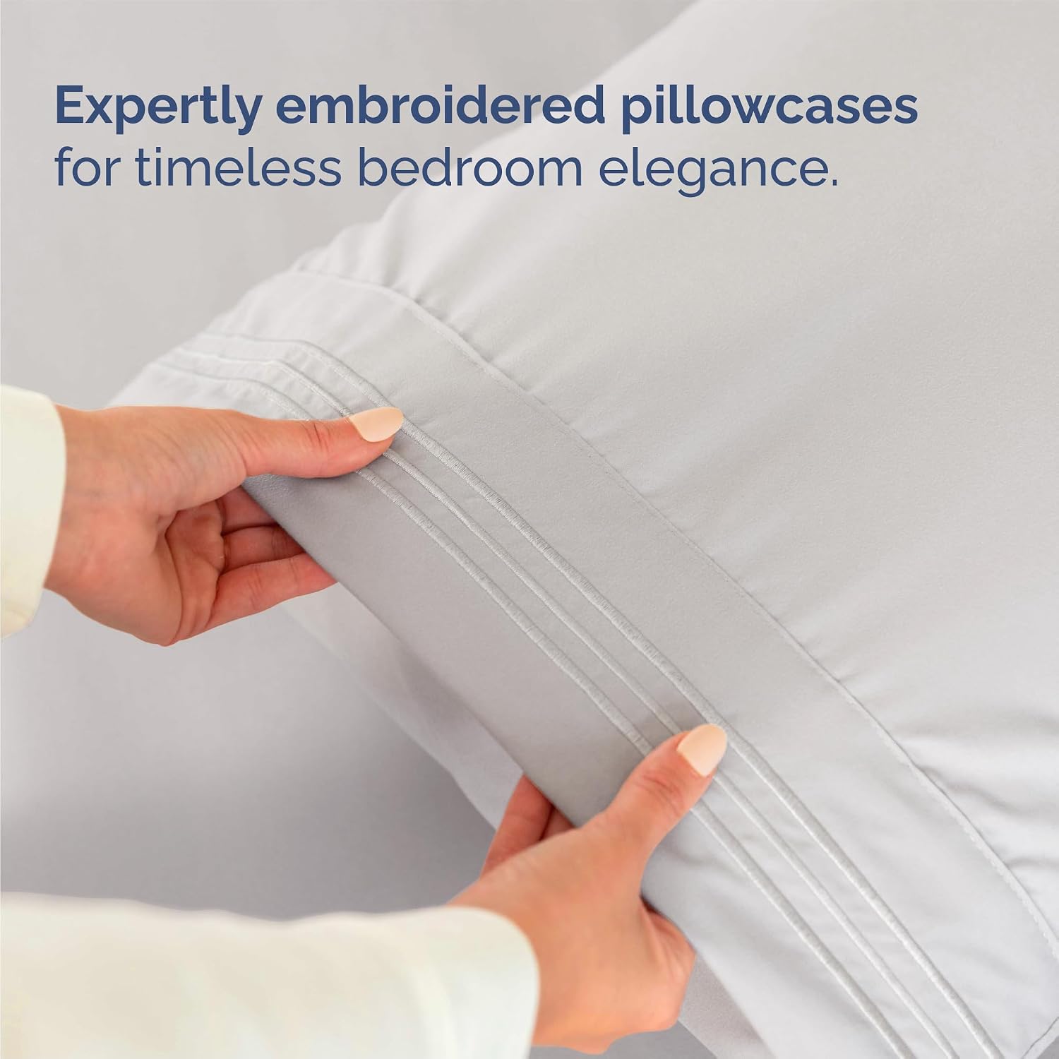 King Size 4 Piece Sheet Set - Comfy Breathable & Cooling Sheets - Hotel Luxury Bed Sheets for Women & Men - Deep Pockets, Easy-Fit, Soft and Wrinkle Free Sheets - French Grey Oeko-Tex Bed Sheet Set - Image 6