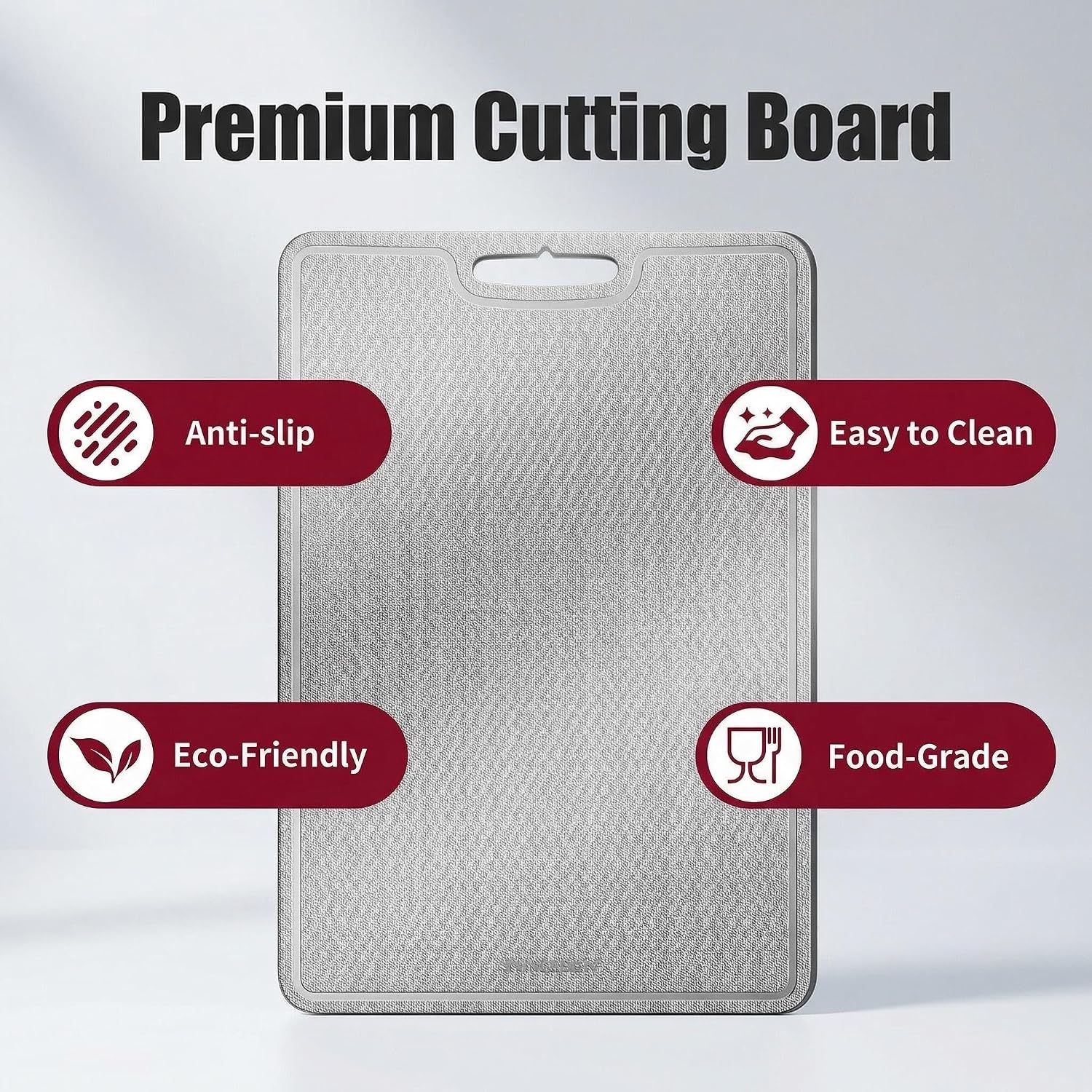 Titanium Cutting Board, 15 x 11 Inch Honeycomb Metal Cutting Board with Juice Groove, 1.5 mm Thick Double-Sided Board for Meat, Vegetables, Fruit, Dishwasher Safe - Image 6