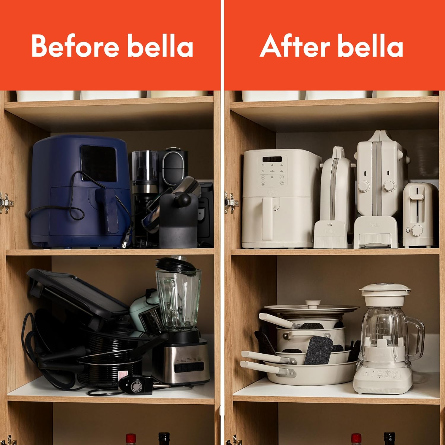bella 6 Qt Slim Air Fryer, Fits-anywhere™ Kitchenware, EverGood™ Ceramic Nonstick Coating, Adjustable Temperature, 6 Preset Cooking Options, 60 Min Auto Shutoff w Audible Tone, 5lb Capacity, Oatmilk - Image 7