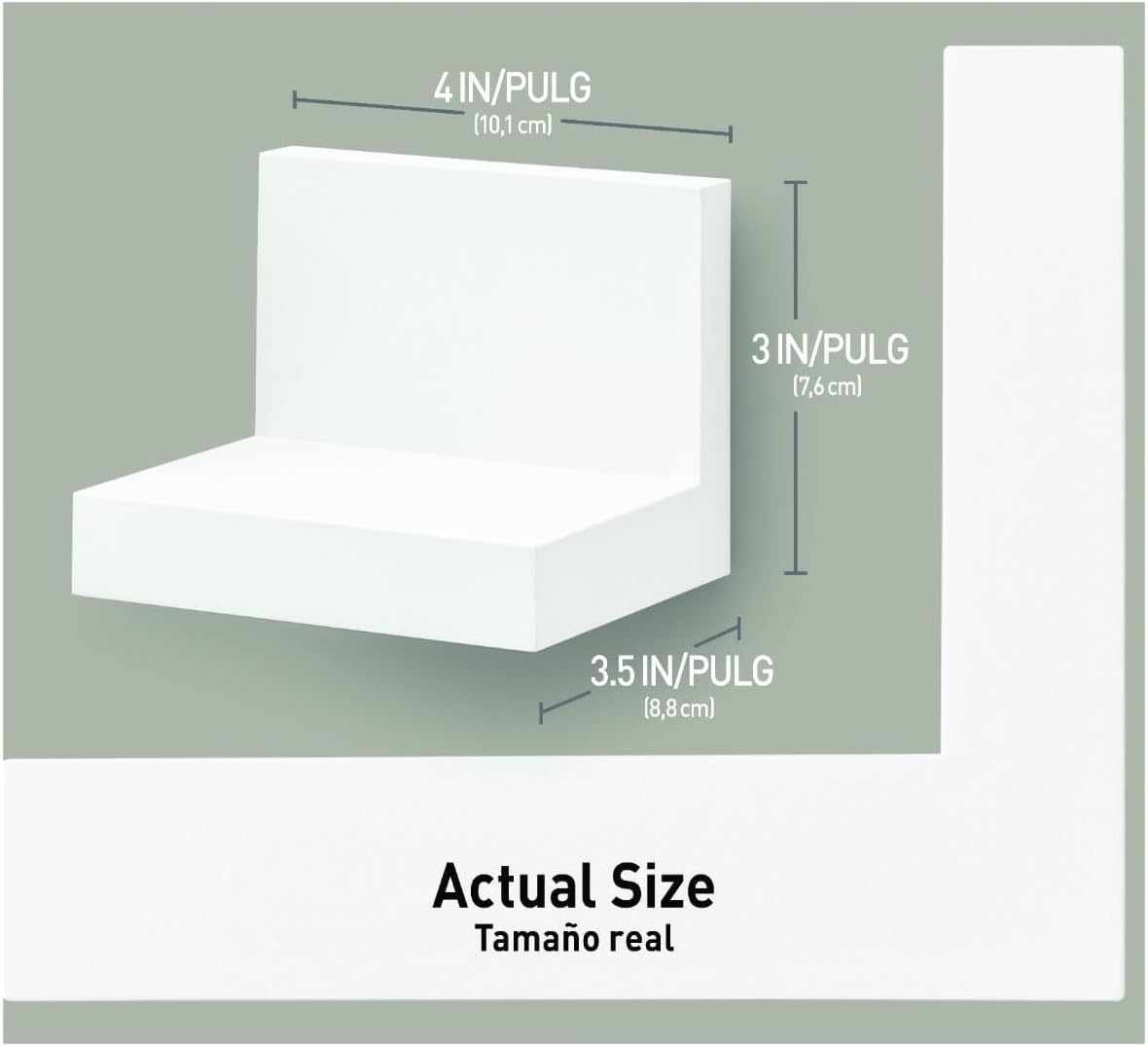 Command Display Ledges, Holds up to 2 lb, Quartz, 2 Ledges with 8 Medium Strips, Damage-Free Hanging Floating Shelf with Adhesive Strips, Personalize Living Room, Bedroom, Kids Room or Office - Image 2