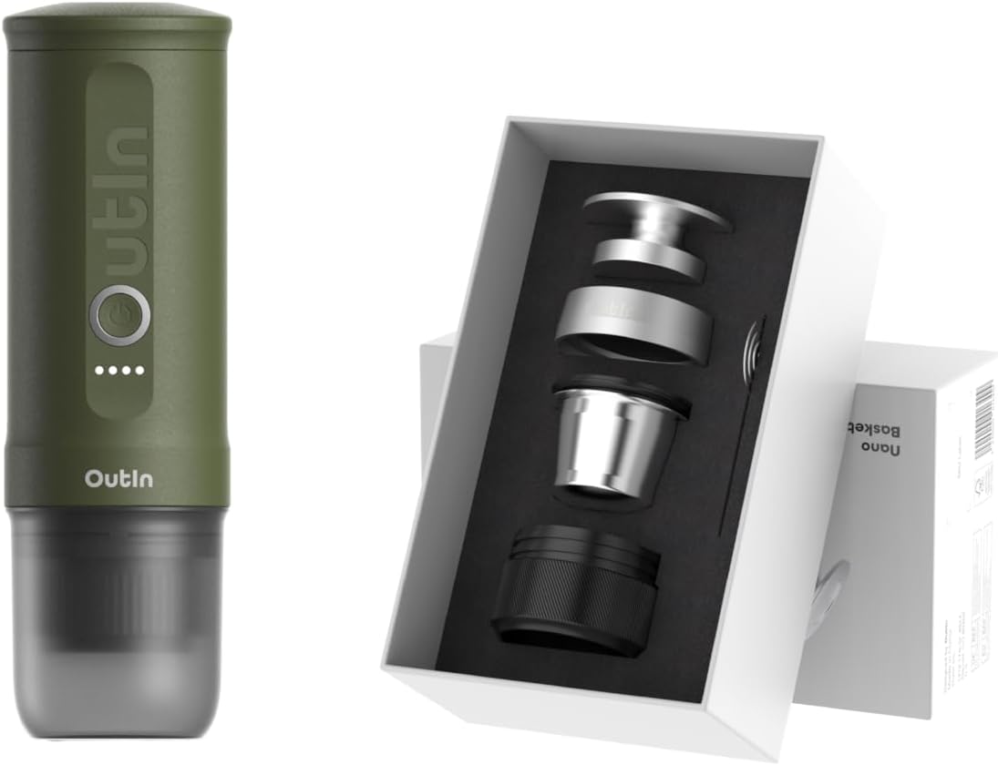 OutIn Nano Complete set Portable Espresso Machine with Double Shot Accessorries