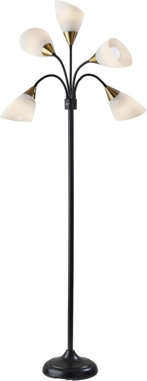 Adesso Floor Lamp with 5 Movable Sh...
