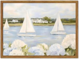 Framed Vintage Hydrangea Floral Wal...