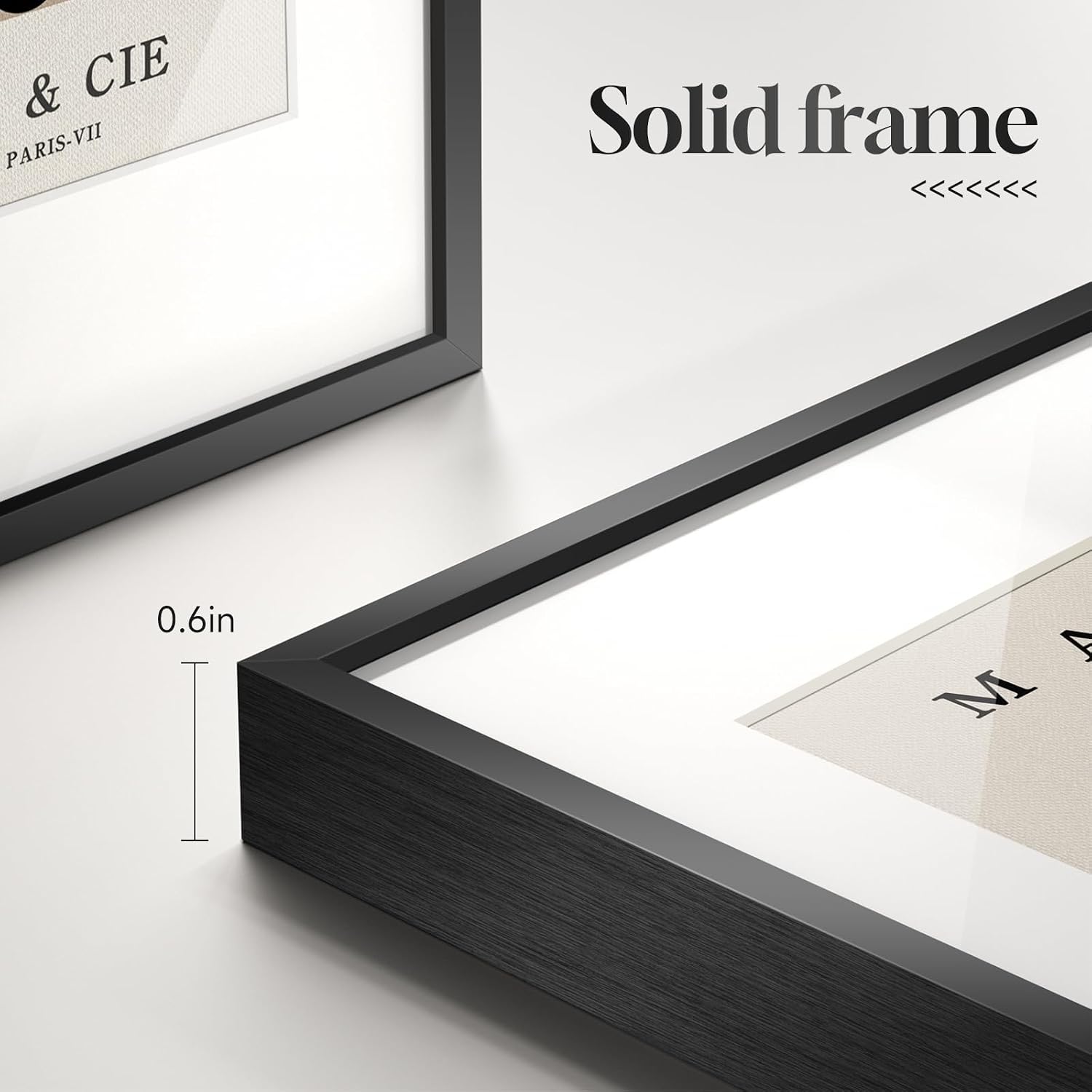 Framed Neutral Abstract Wall Art for Living Room, Set of 6 Minimalist Black Beige Prints Artwork for Walls, Modern Matisse and Geometric Pictures for Bedroom Dining Room Bathroom Wall Decor 11x14 In - Image 6
