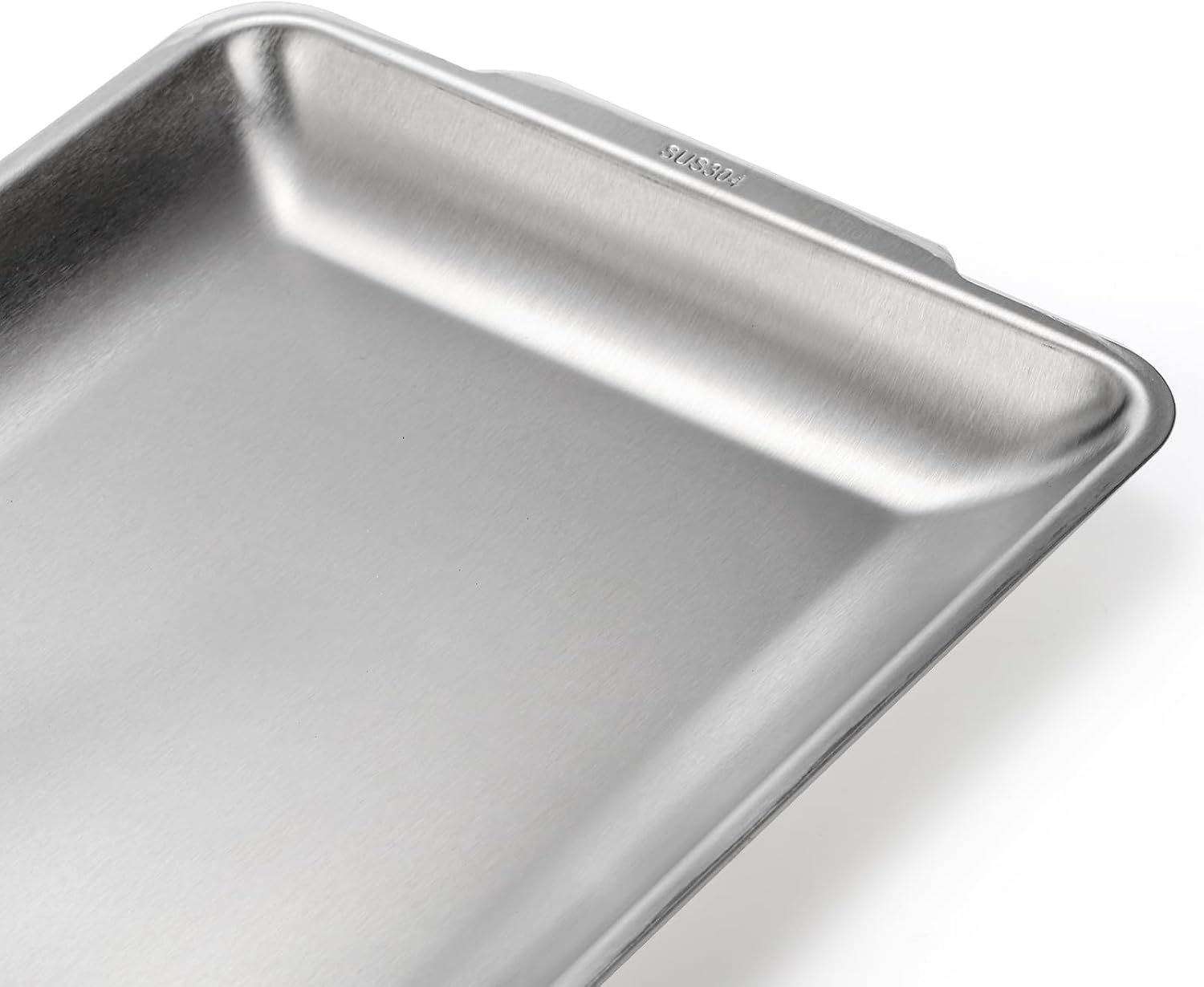 ZENFUN 3 Packs 304 Stainless Steel Serving Platters, Rectangle Metal Dinner Plates with Handles, Decorative Organizer Trays for BBQ, Dining, Party, Buffet, Appetizer Serving(12.6" x 6.3") - Image 4