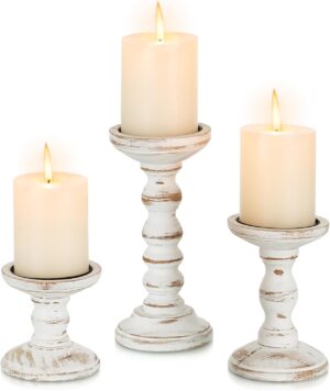 Romadedi Wood Candle Holders for Pi...
