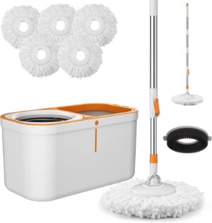 Spin Mop Bucket with Wringer System...