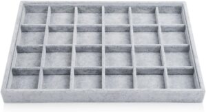 Oirlv 24 Grid Ice Velvet Jewelry Dr...