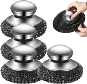 Steel Wool Scrubber with Handle, Up...