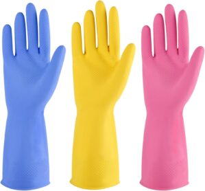 Rubber cleaning gloves 3 or 6 Pairs...