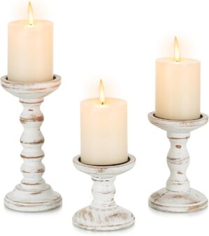 Candeldo Wood Candle Holders for Pi...