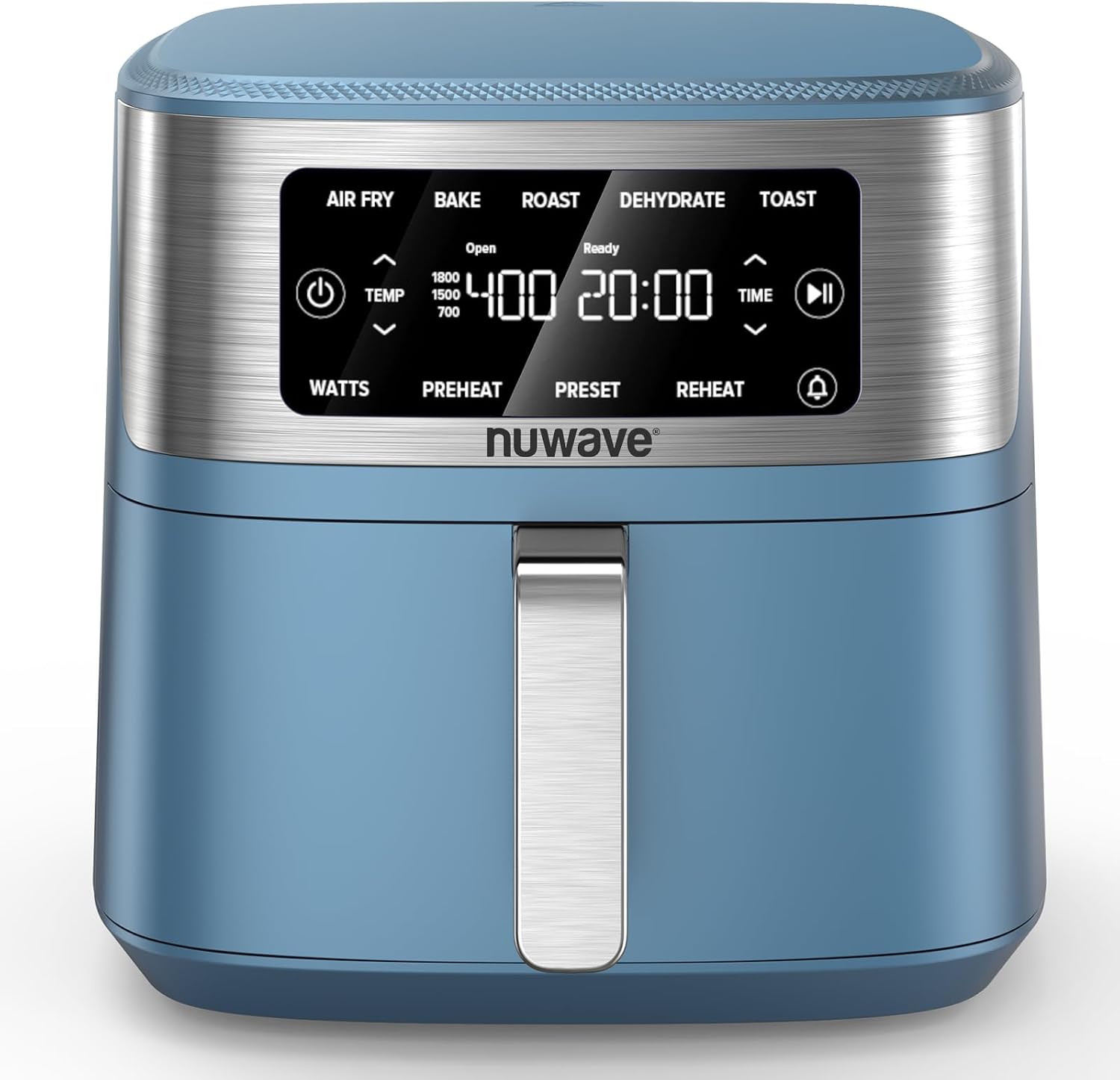 Nuwave Brio Plus 6-in-1 Air Fryer, 7-Qt Large Capacity, 50°F–400°F Precise Temp Control, Non-Toxic PFAS-Free Nonstick, Air Fry, Bake, Roast, Toast, Dehydrate, Reheat, 100 Presets, Dishwasher Safe