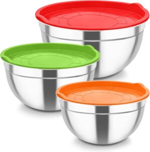 TeamFar Mixing Bowls, Stainless Ste...