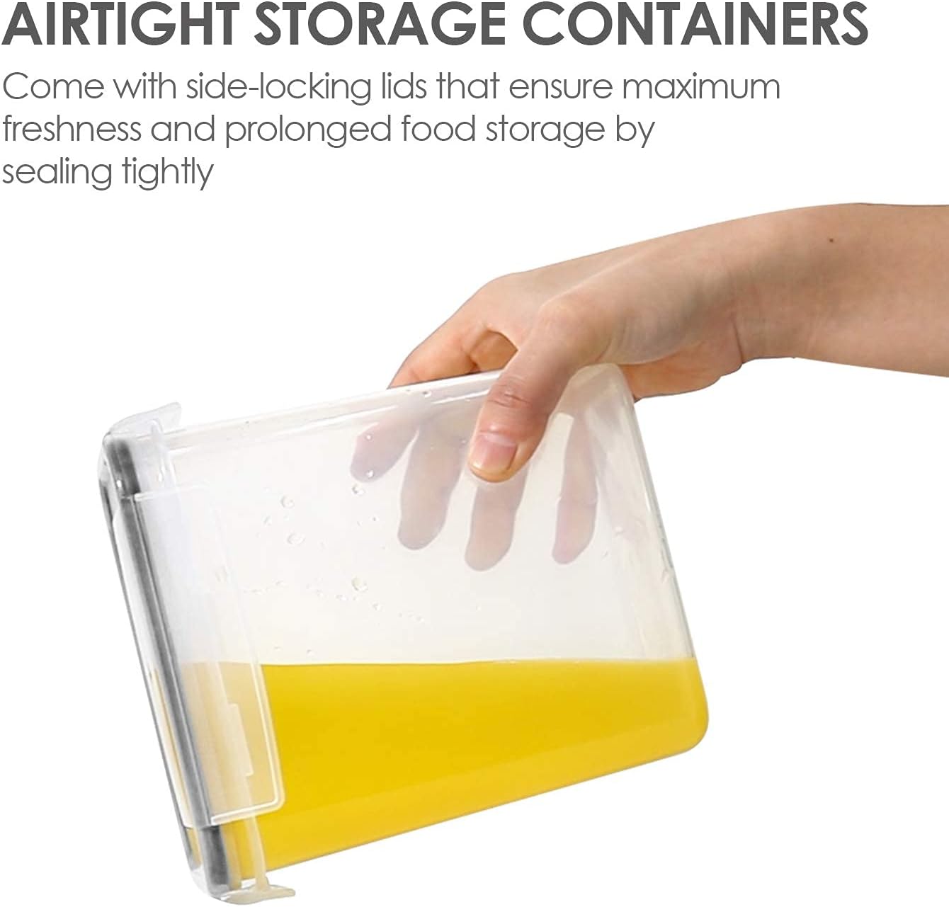 Vtopmart 32pcs Airtight Food Storage Containers Set, BPA Free Plastic Kitchen and Pantry Organization Canisters with Lids for Cereal, Dry Food, Flour and Sugar, Includes 32 Labels - Image 3