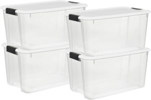Sterilite 4 Pack Ultra Latching Box...