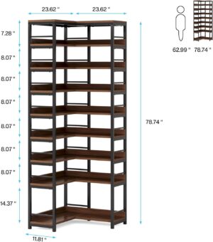 Tribesigns 9 Tiers Corner Shoe Rack...