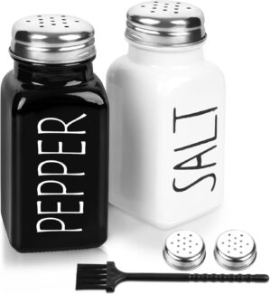 2 Pack Salt and Pepper Shakers Set,...