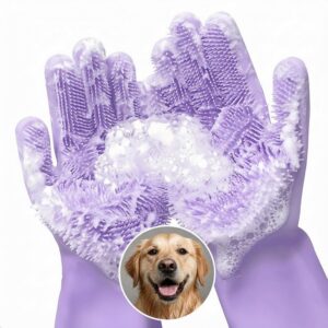 Silicone Dish Gloves with Scrubbers...