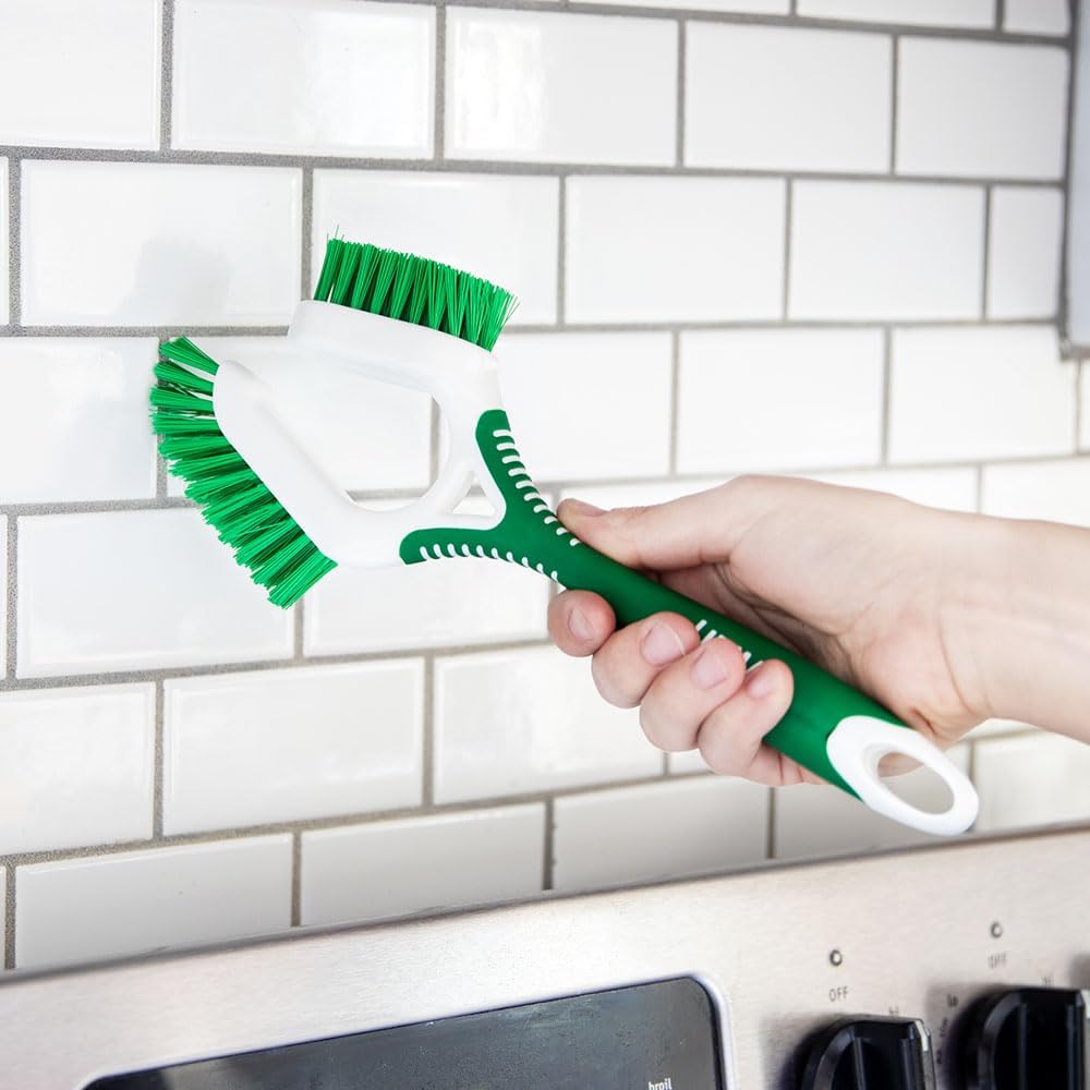 Libman Heavy Duty Scrub Brush Kit | Cleaning Brushes for Household Use | Tub Scrubber | Easy Grip Scrub Brush | Big Job Kitchen Brush | Dual Sided Tile & Grout Brush | 3 Different Brushes Included - Image 8