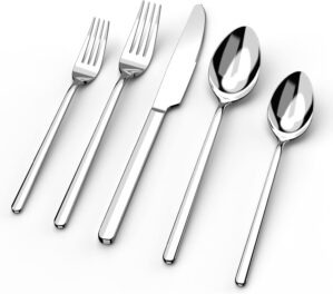KINGSTONE 40 Piece Silverware Set, ...