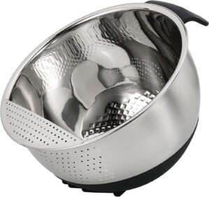 Rice Washing Bowl with Strainer Sta...