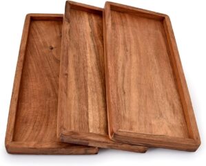 NIRMAN Acacia Wood Rectangular Wood...