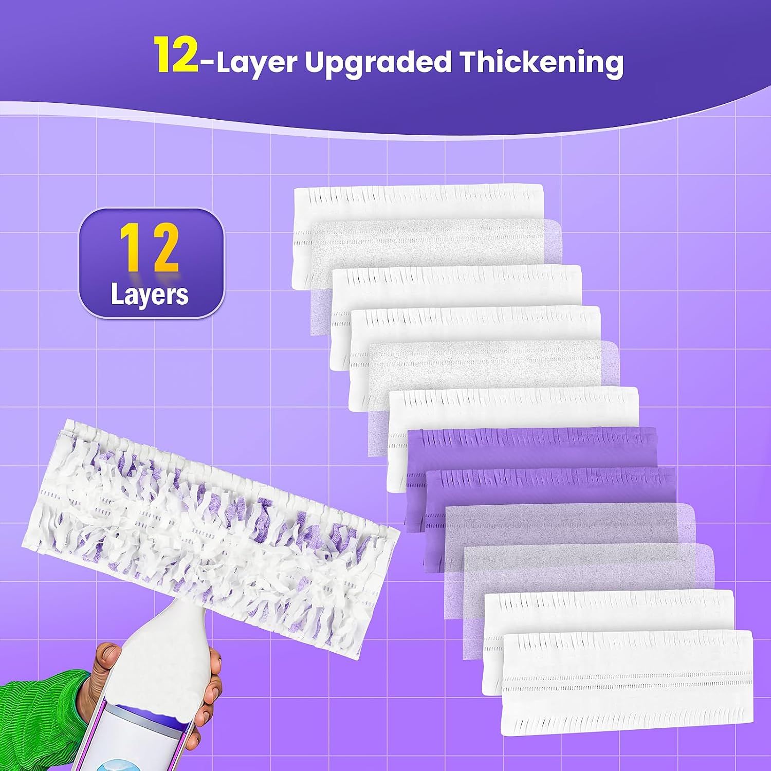 25 Pack Power Mop™ Pad Refills for Swiffer® PowerMop™ Multi-Surface Mop, Powermop™ Multi-Surface Mop Pad Replacement Kit - Image 3