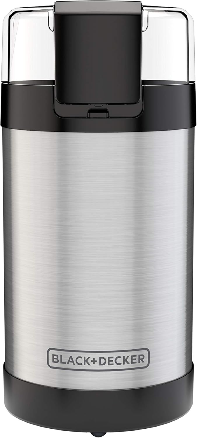 BLACK+DECKER One Touch Coffee Grinder, 2/3 Cup Coffee Bean Capacity, Spice Grinder, One Touch Push-Button Control -150 Watts -Stainless Steel Blades - Image 8