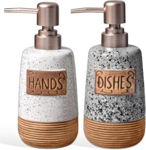 Hand and Dish Soap Dispenser Set, F...
