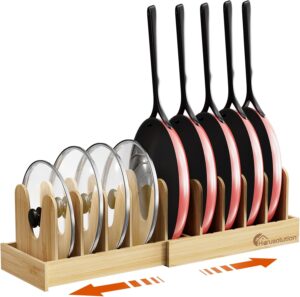 Housolution Bamboo Pot and Pan Orga...