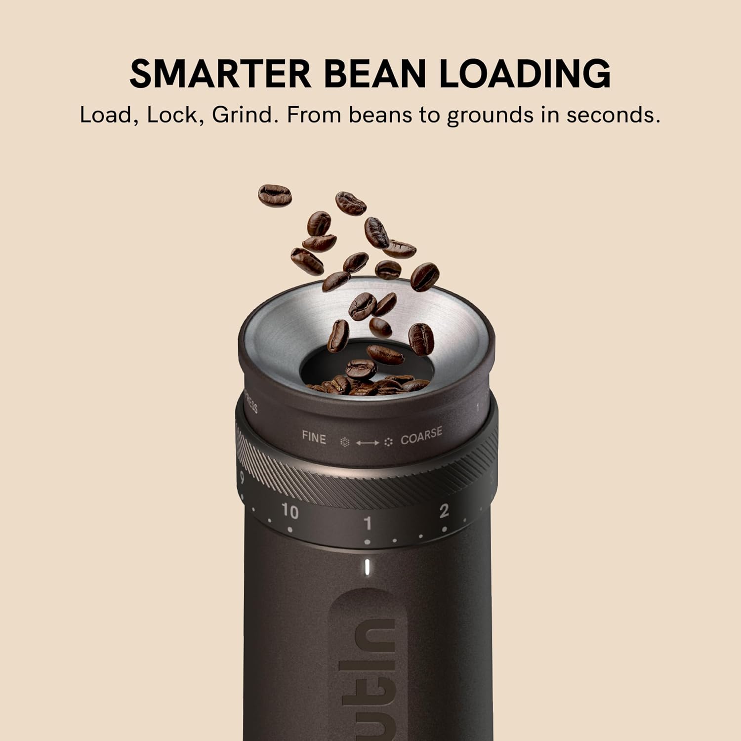 OutIn Nano Portable Electric Espresso Machine with Fino Portable Electric Coffee Grinder, Brown & Grey - Image 5
