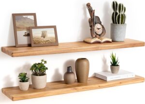 36″ Rustic Elm Wood Floating ...