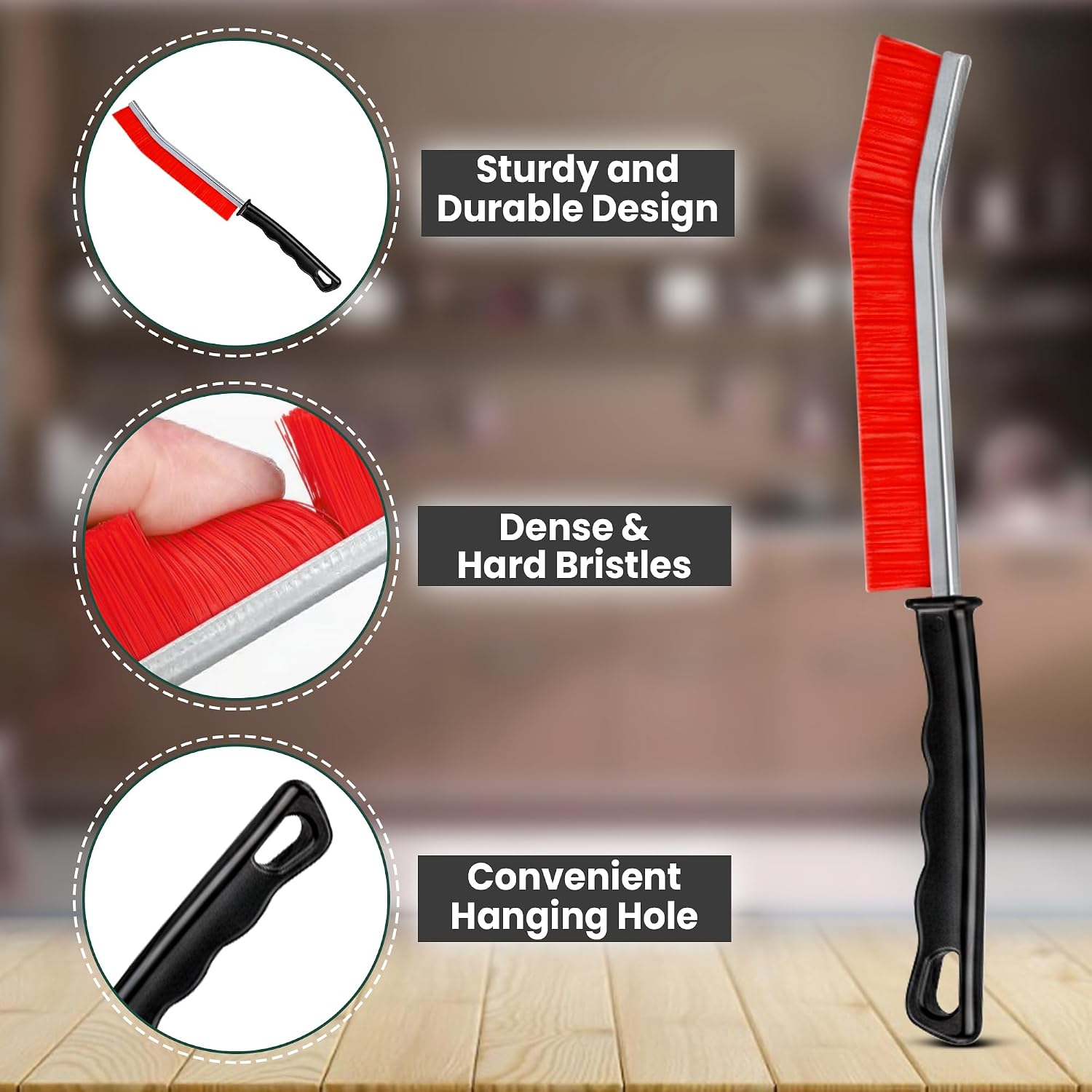 Crevice Cleaning Brush Set – 6Pcs Hard Bristle Cleaning Tools for Grout, Tile Floors, Gaps & Narrow Spaces – Small Grout Scrub Brush for Cleaning Bathroom, Shower, Window Tracks, Kitchen - Image 4