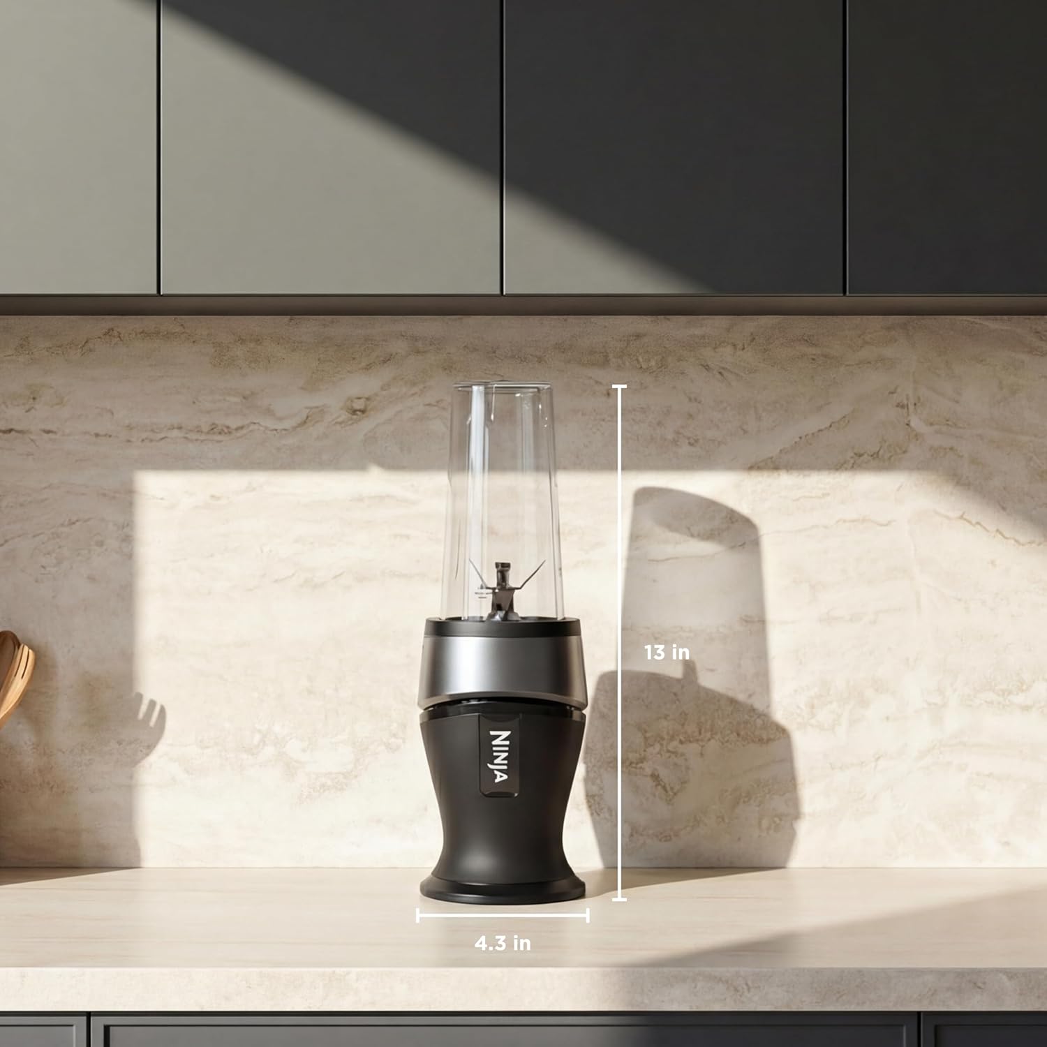 Ninja Fit Compact Personal Blender | For Smoothies, Shakes & Frozen Drinks | (2) 16-oz. To-Go Cups with Spout Lids | 700-Watt Countertop | Black | QB3001SS - Image 8