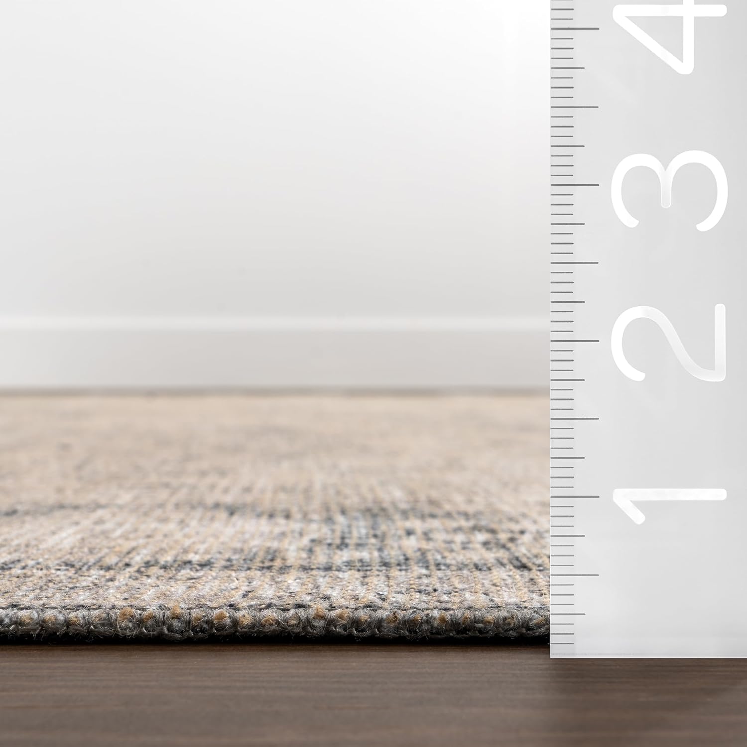 Nuloom Hillstone Collection Brinly Grey/Light Beige, 9' x 12', Vintage Medallion, Soft and Cozy, High Traffic, Stain Resistant, Easy Clean, Durable Area Rug for Bedroom, Living Room, Dining, Foyer - Image 2