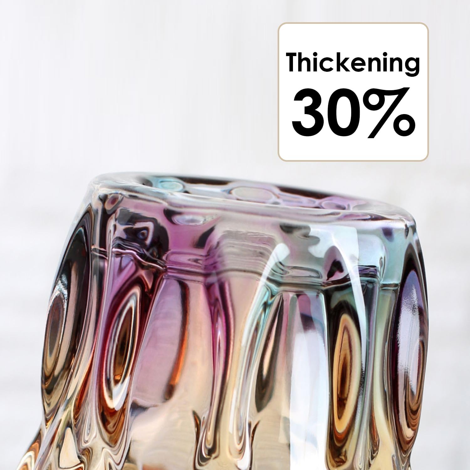 CEMABT Glass Vases for Flowers,Thickened 3.4 lb Morden vases for Tables Centerpieces, vase for Home Decor, Crystal,Colorful and Clear Rose Large Vases Christmas Day Gifts(Heavy Duty) - Image 3