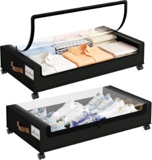 Yecaye Under Bed Storage with Wheel...