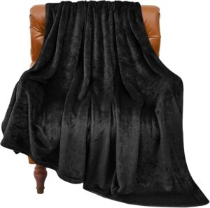 BEDELITE Fleece Blanket Black Throw...