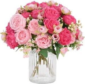 MARTINE MALL 2 Packs Peonies Artifi...
