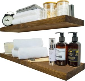 BGMG Wood Floating Shelves for Wall...