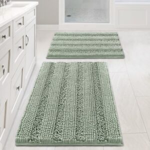 H.VERSAILTEX Sage Bathroom Rugs, Ba...
