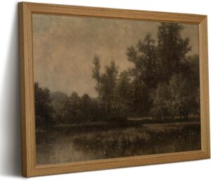 Vintage Landscape Wall Art Moody Fo...