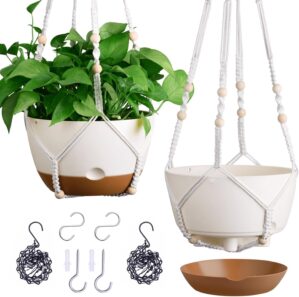 Set of 2-10 Inch Hanging Planters f...