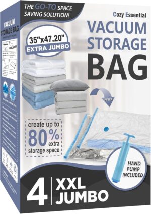Cozy Essential Vacuum Storage Bags,...